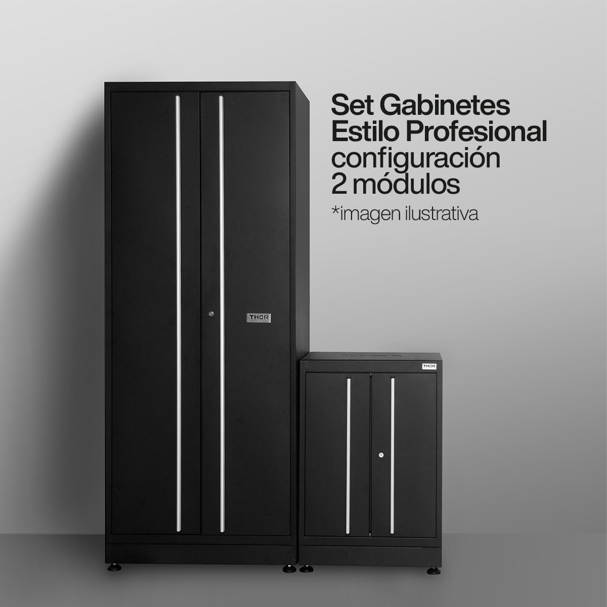 Foto 8 pulgar | Set de Gabinetes Profesional 4 Modulos Thor Kitchen Acero