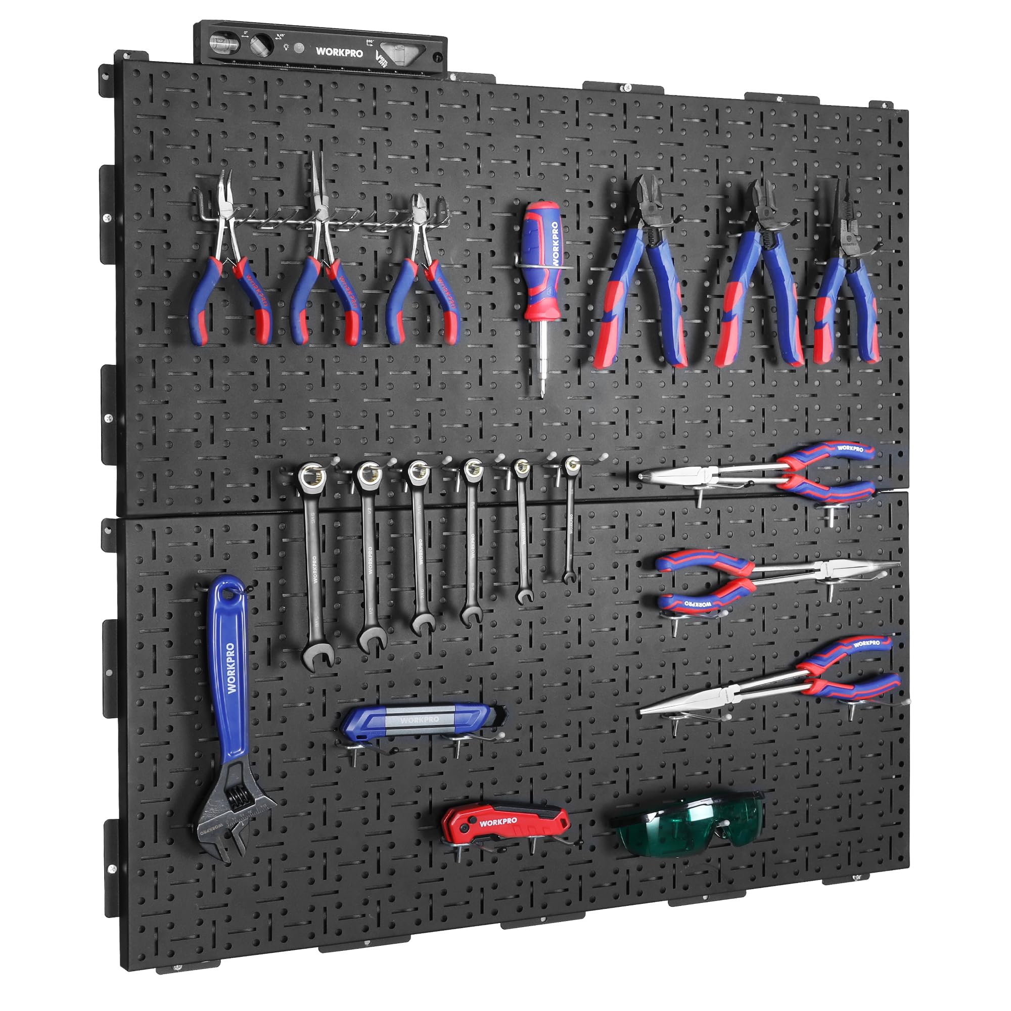 Panel De Acero Negro Pegboard Workpro De 40 X 80 Cm, 2 Unidades - Venta Internacional.