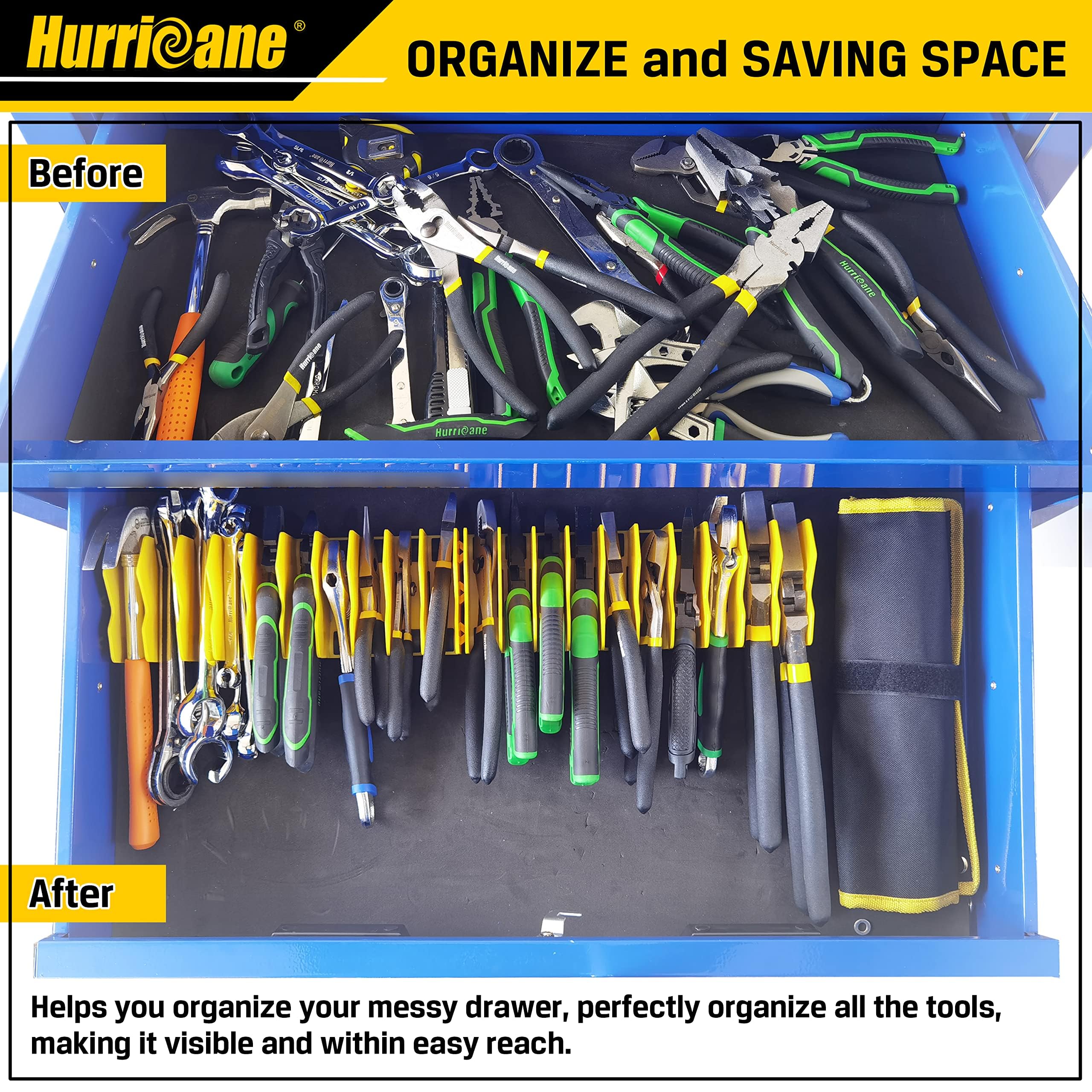 Foto 5 | Organizador de Alicates Hurricane de 10 Ranuras con Base Antideslizante Paquete de 2 - Venta Internacional