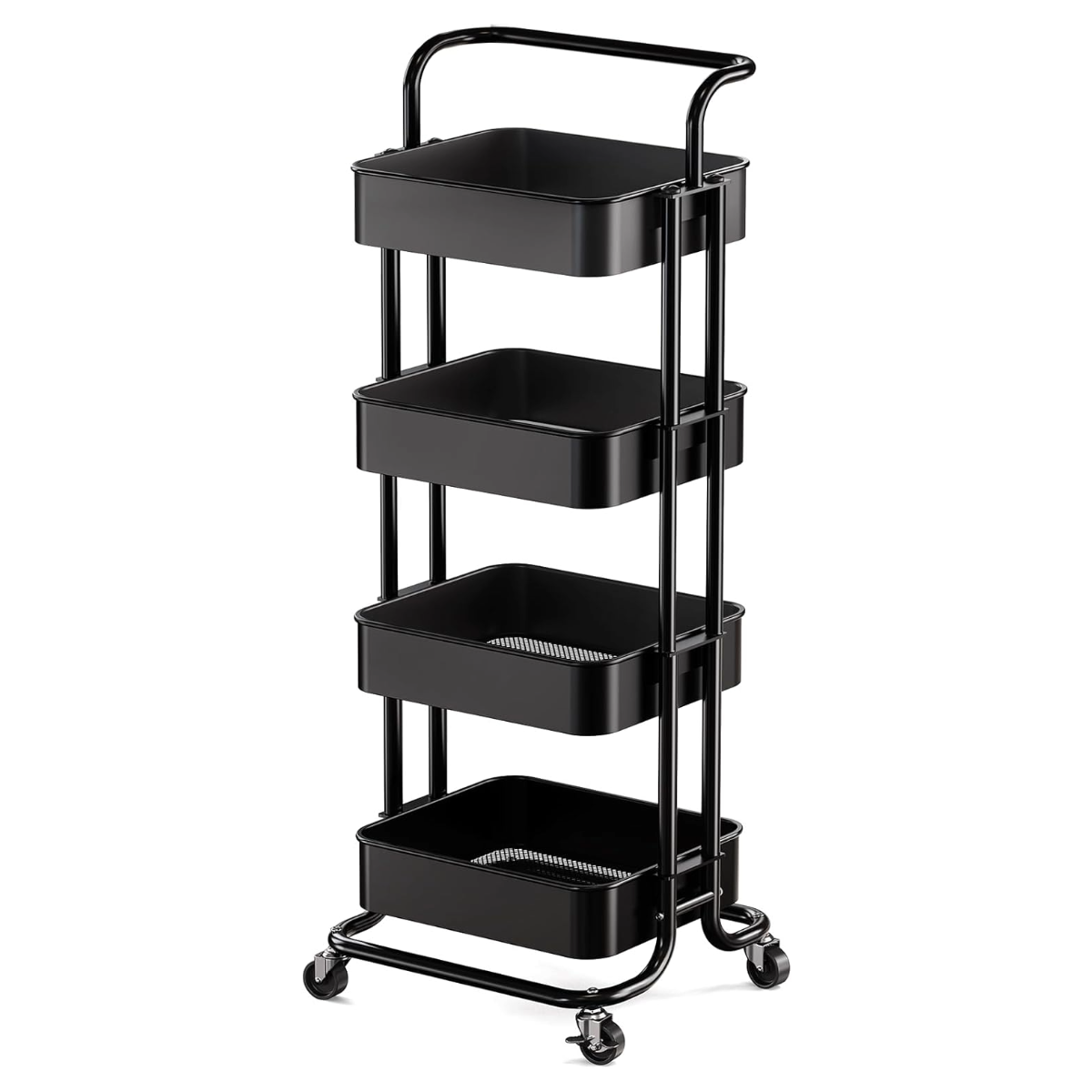 Carrito Organizador Zomilux Negro de 4 Niveles