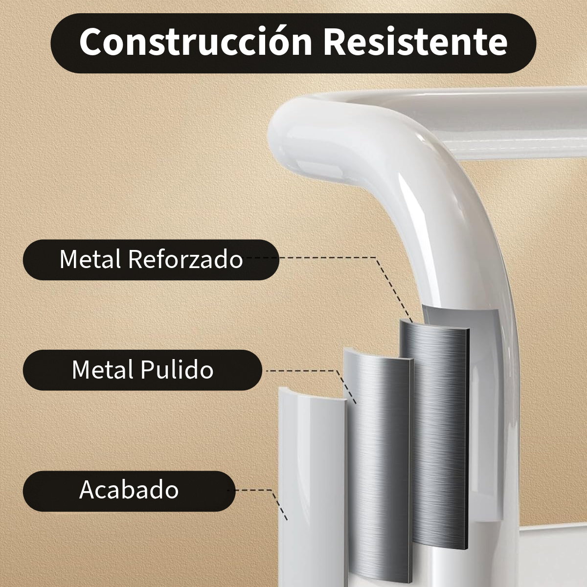 Foto 8 pulgar | Carrito Organizador Zomilux con Ruedas 4 Niveles Multiusos Blanco