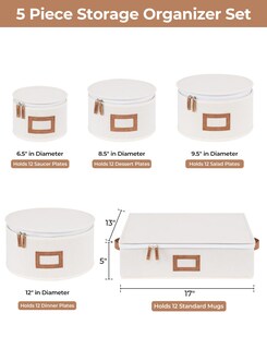 Foto 2 | Contenedores De Almacenamiento Storageworks China, Carcasa Rígida, Paquete De 5, Color Beige - Venta Internacional.