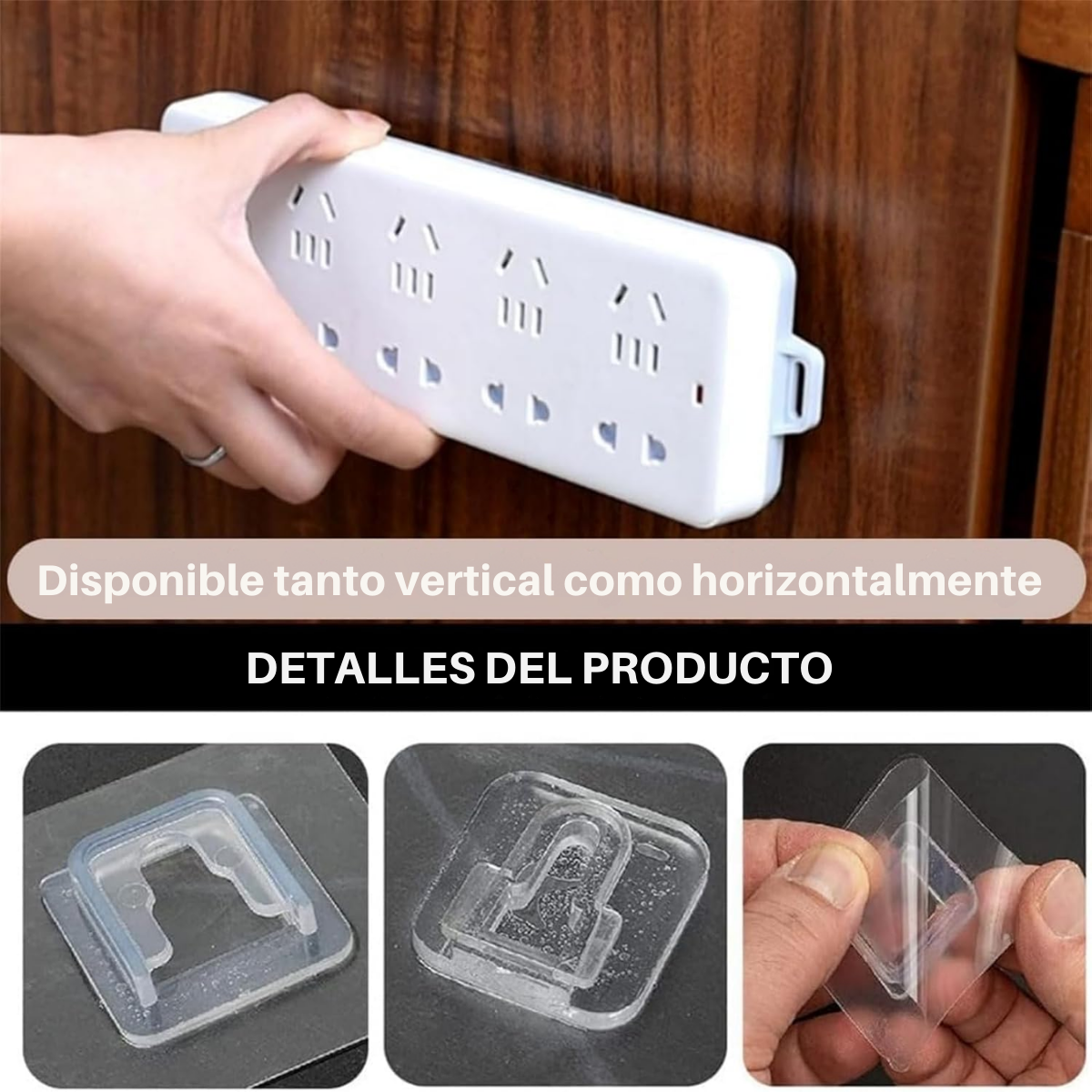 Foto 3 pulgar | Ganchos Dobles Autoadhesivos de Pared 20 Piezas