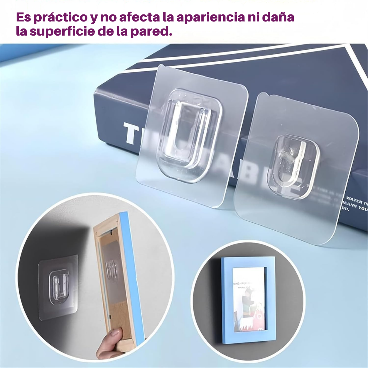 Foto 3 | Ganchos Dobles Autoadhesivos de Pared 20 Piezas