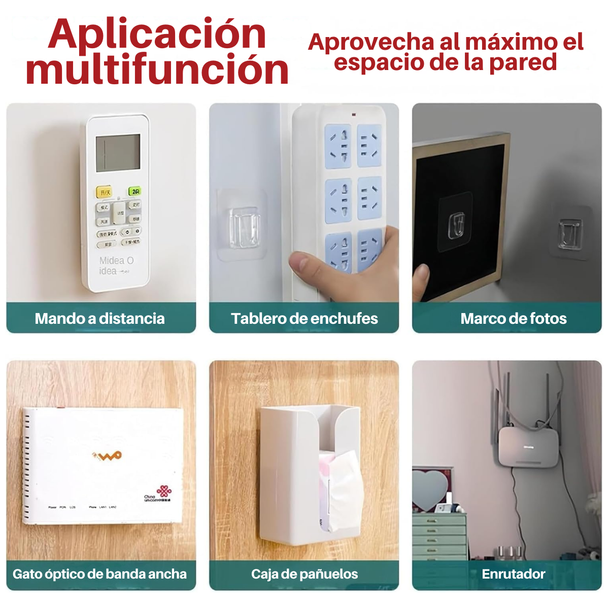 Foto 7 | Ganchos Dobles Autoadhesivos de Pared 20 Piezas