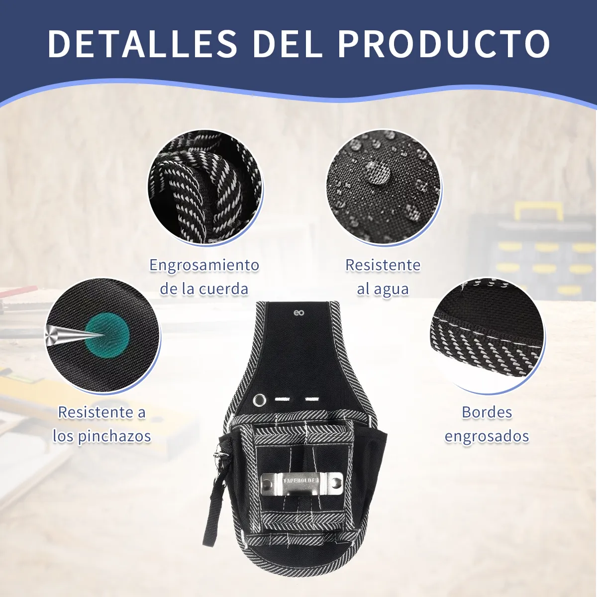 Foto 4 pulgar | Bolsa Herramientas Riñonera Profesional Eo Safe Imports Esi-18770  Negro