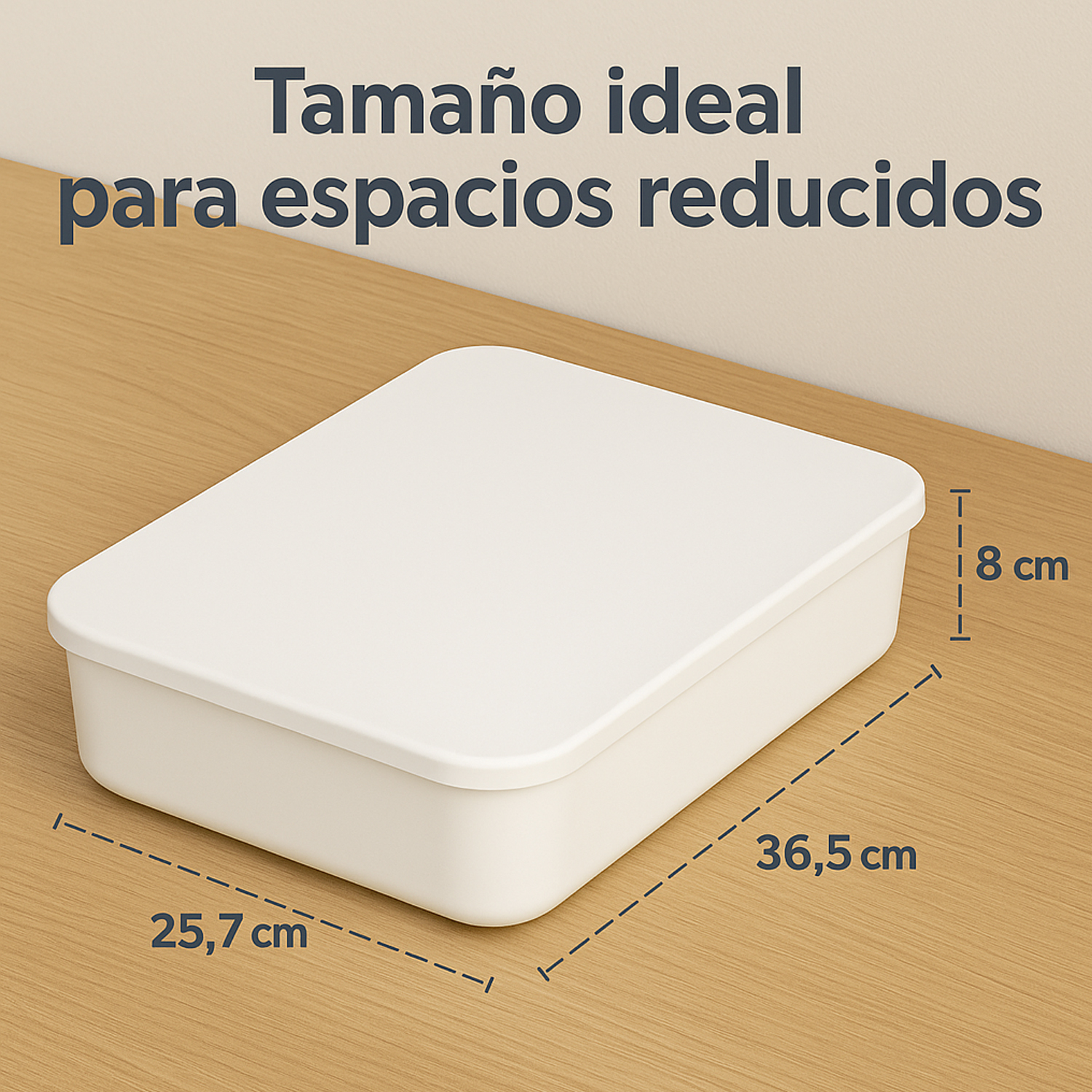 Foto 7 pulgar | Kit 5 Cajas Plástico Con Tapa Jauz Color Blanco