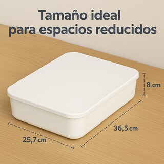 Foto 6 | Kit 5 Cajas Plástico Con Tapa Jauz Color Blanco