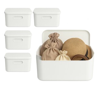 Foto 3 | Pack de Cajas de Almacenamiento Jauz Blancas 5 Piezas