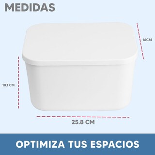 Foto 4 | 5 Cajas Organizadoras de Plástico Jauz Blancas