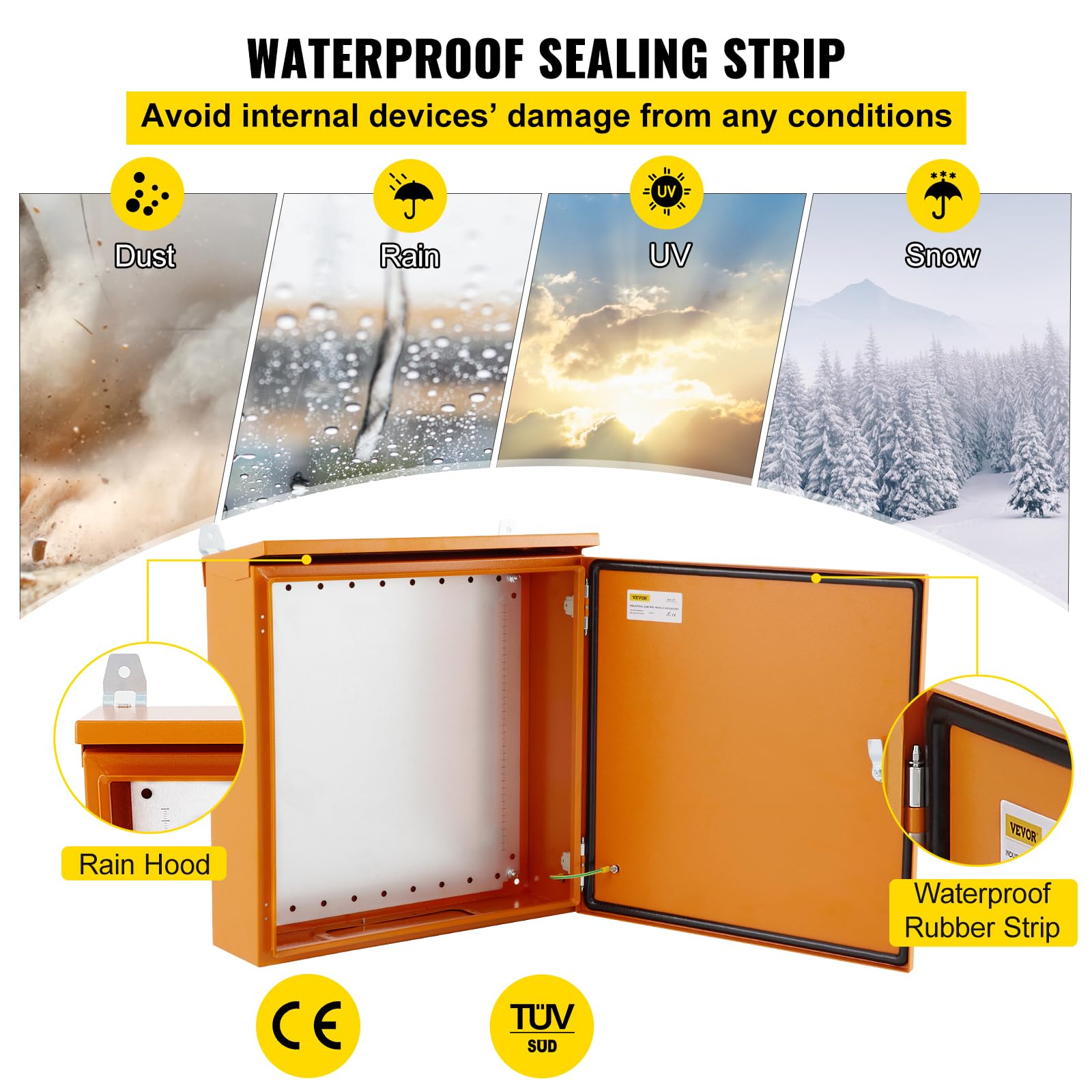 Foto 4 | Caja Eléctrica Vevor 20x20x6 Cm Nema 4 Ip65 Impermeable - Venta Internacional.