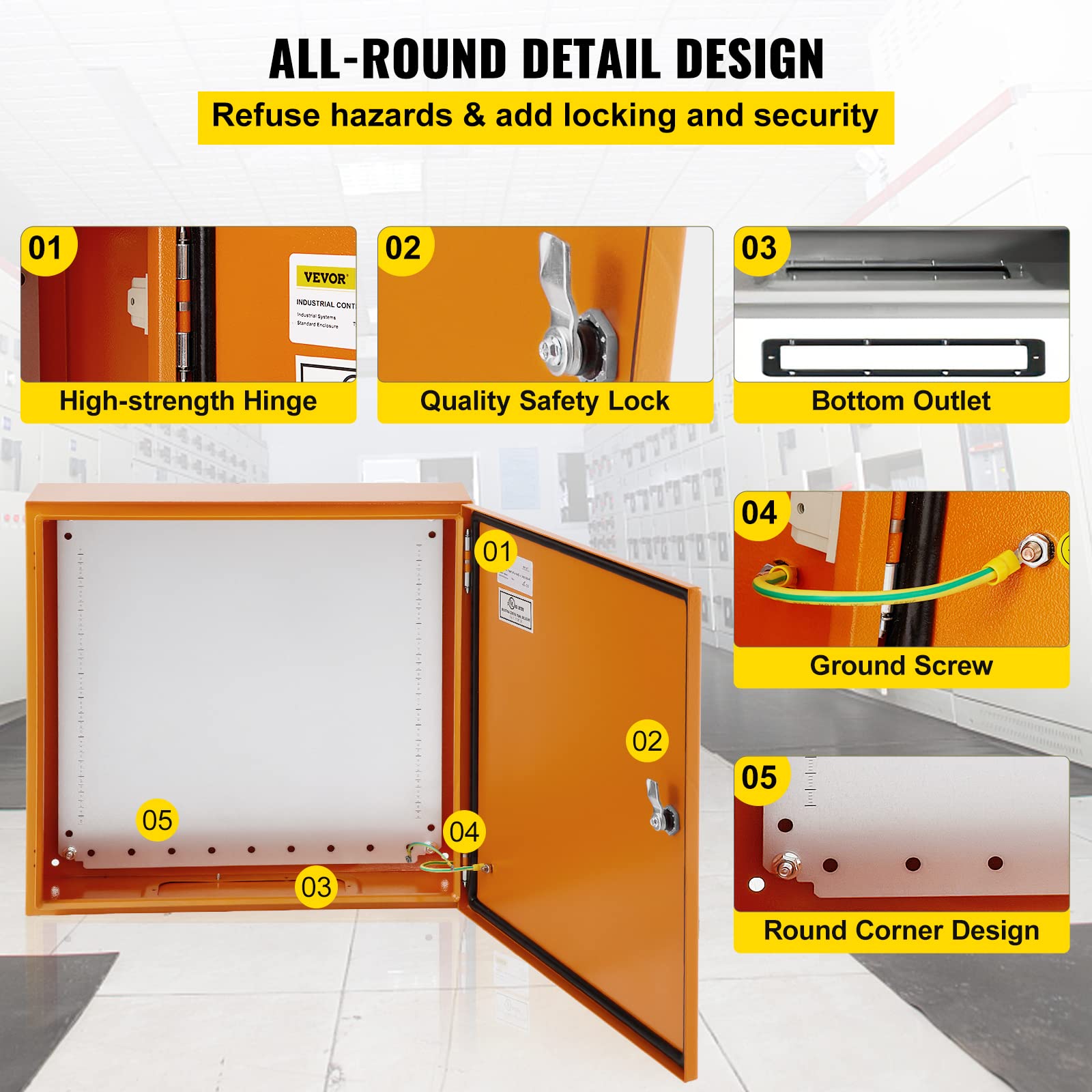 Foto 6 pulgar | Caja Eléctrica Vevor 20x20x6 Cm Nema 4 Ip65 Impermeable - Venta Internacional.