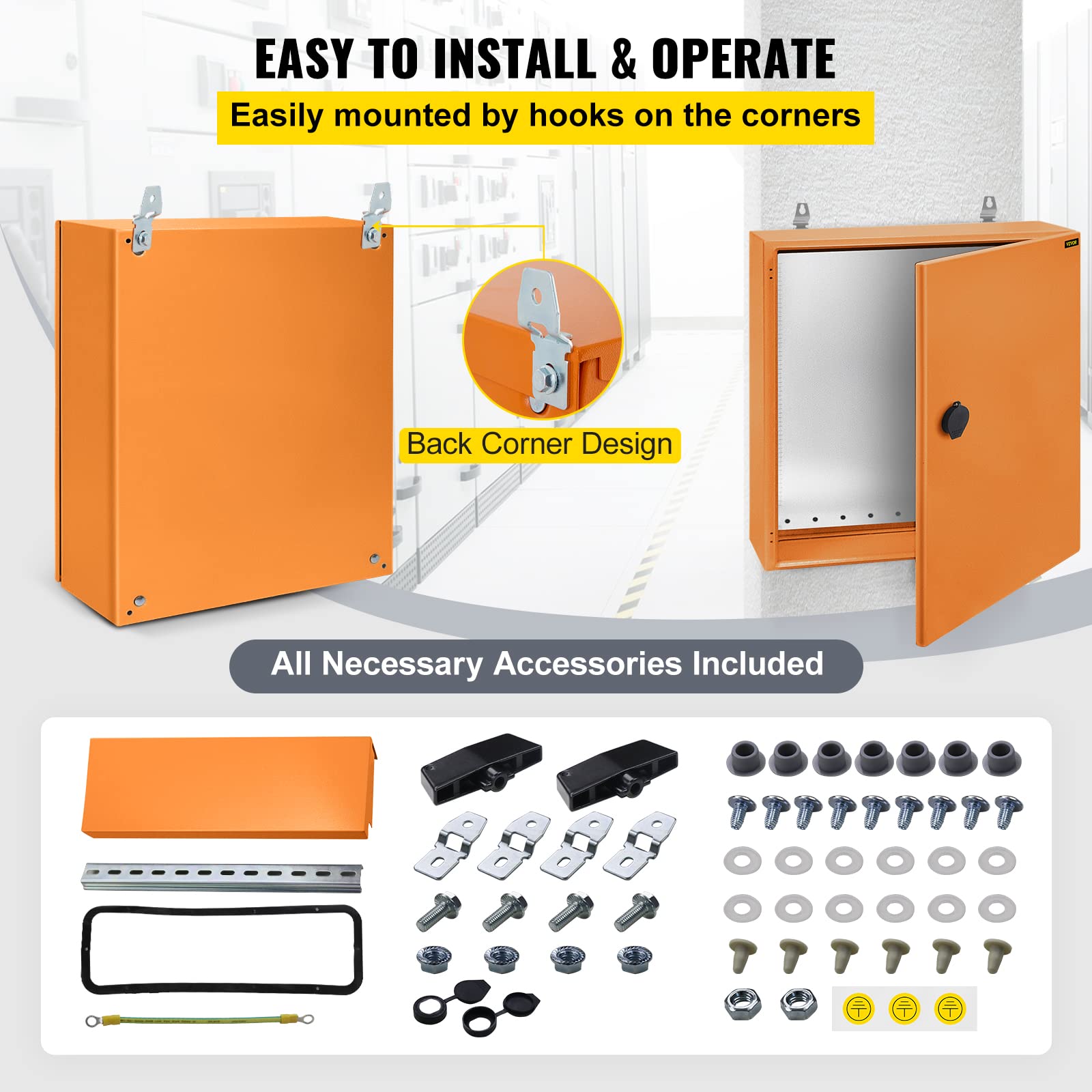 Foto 7 pulgar | Caja Eléctrica Vevor 20x20x6 Cm Nema 4 Ip65 Impermeable - Venta Internacional.