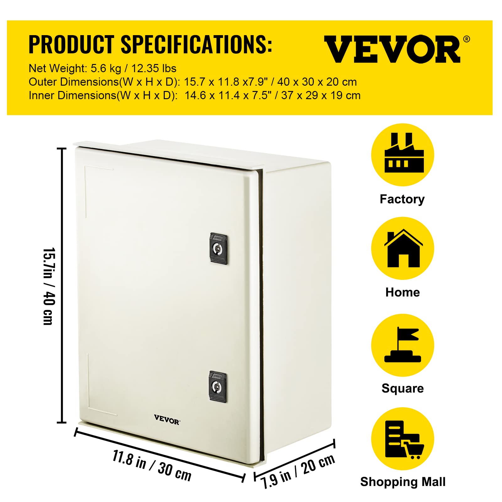 Foto 8 pulgar | Caja Eléctrica VEVOR - Venta Internacional