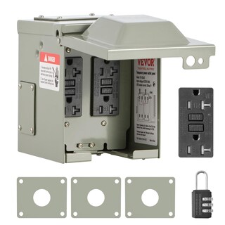Foto 2 | Caja de Enchufe Eléctrica para Exterior VEVOR con Doble Receptáculo GFCI de 20A - Venta Internacional