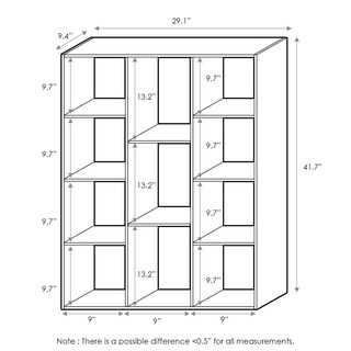 Foto 3 | Estante Furinno 11107wh-gr 7 Reversible 11 Cubos - Venta Internacional