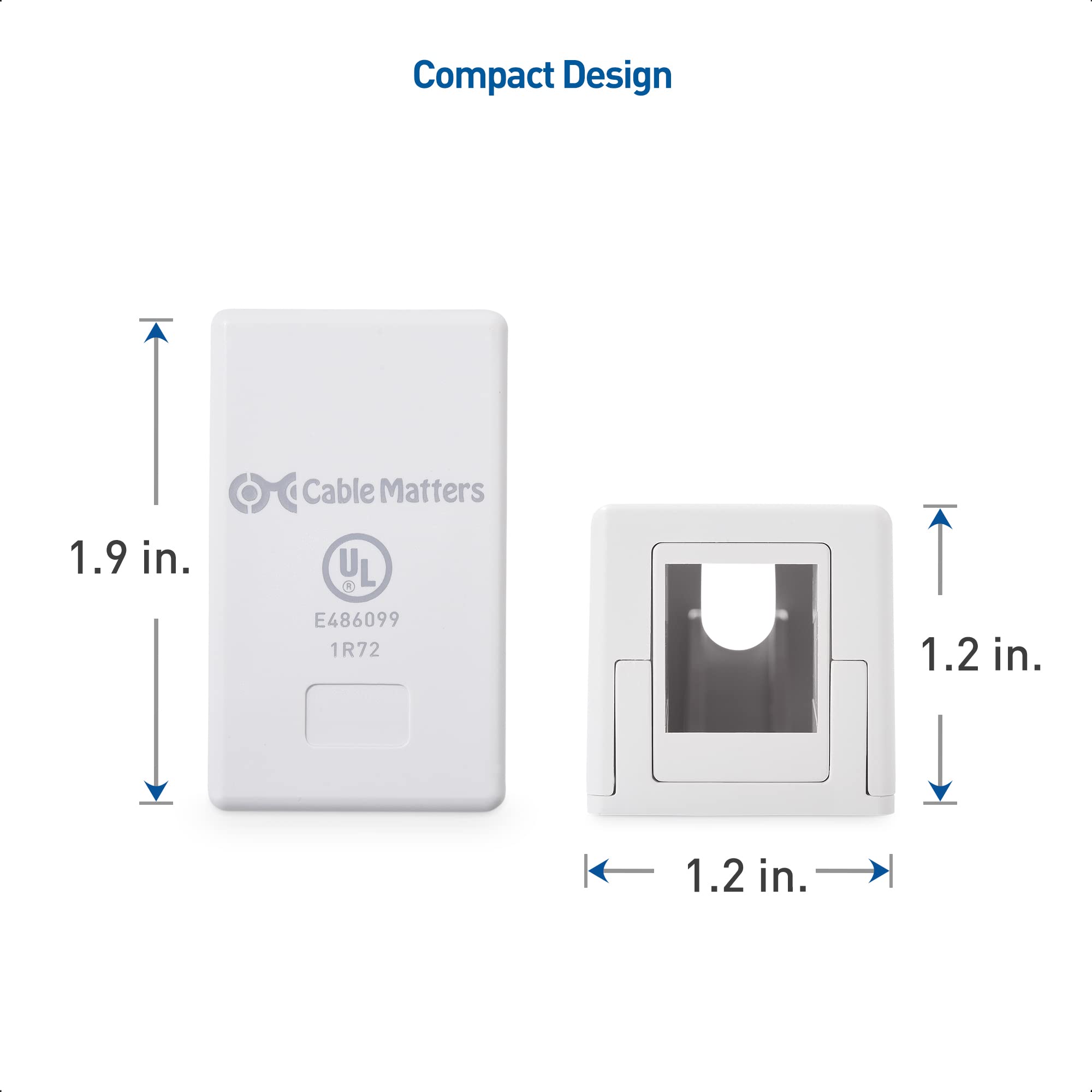Foto 6 | Surface Mount Box Cable Matters, Certificado Ul, Paquete De 10 Unidades, Color Blanco - Venta Internacional.