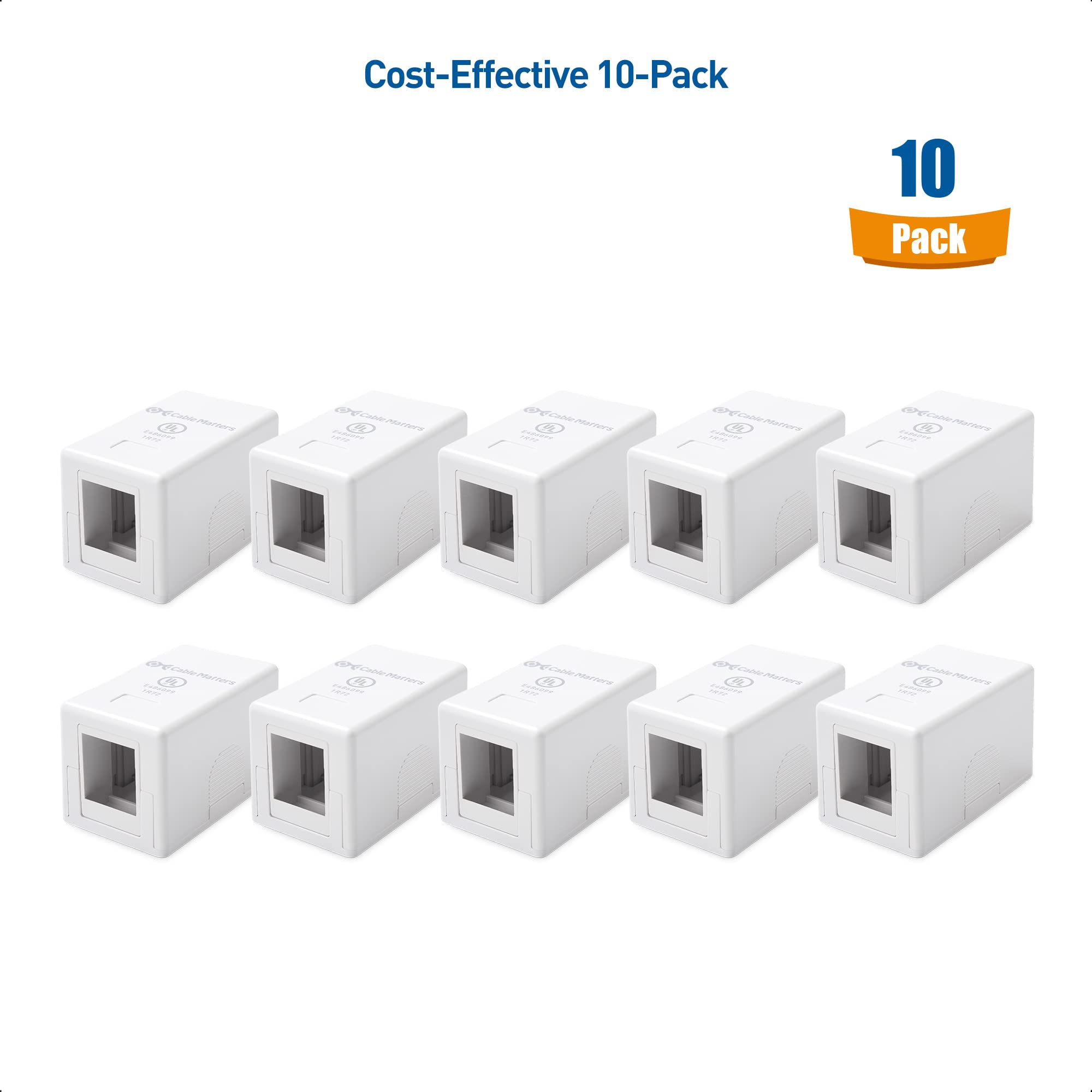 Foto 8 pulgar | Surface Mount Box Cable Matters, Certificado Ul, Paquete De 10 Unidades, Color Blanco - Venta Internacional.