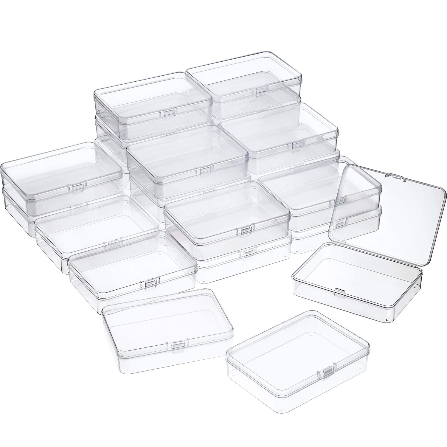 Foto 1 | Recipientes de Plástico Transparente Satinior con Tapa con Bisagras 24 Piezas - Venta Internacional