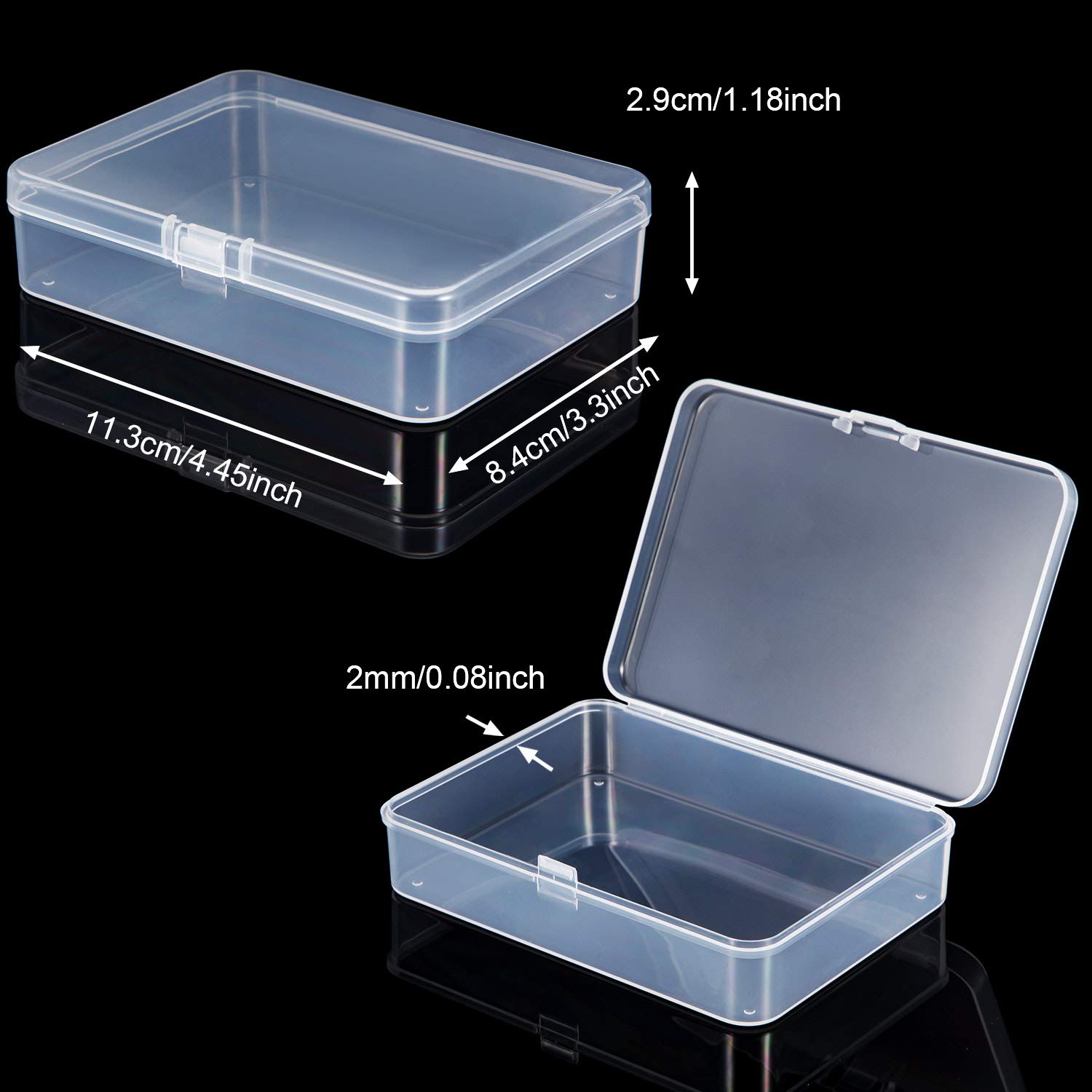 Foto 2 | Recipientes de Plástico Transparente Satinior con Tapa con Bisagras 24 Piezas - Venta Internacional