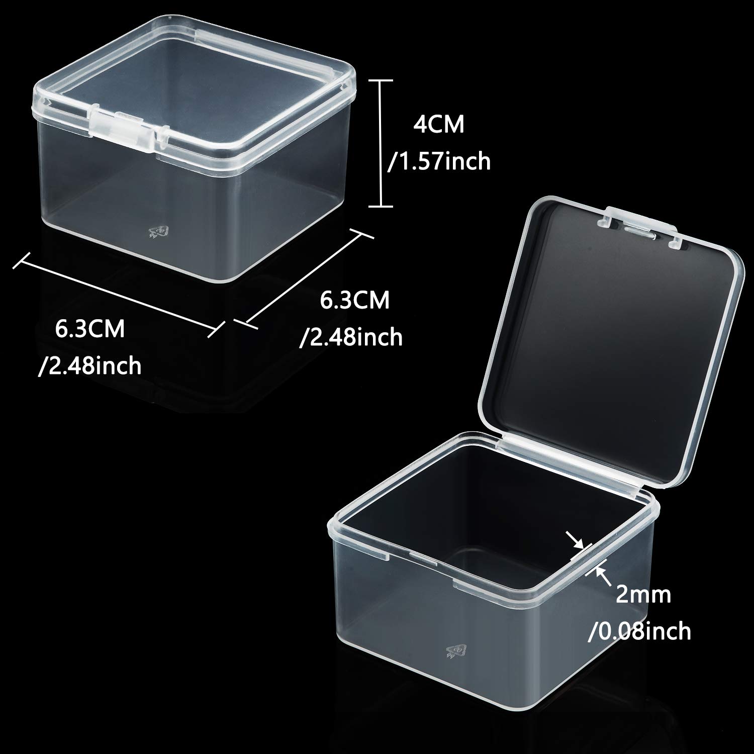 Foto 3 pulgar | 24 Recipientes de Plástico Transparente Satinior con Tapa - Venta Internacional
