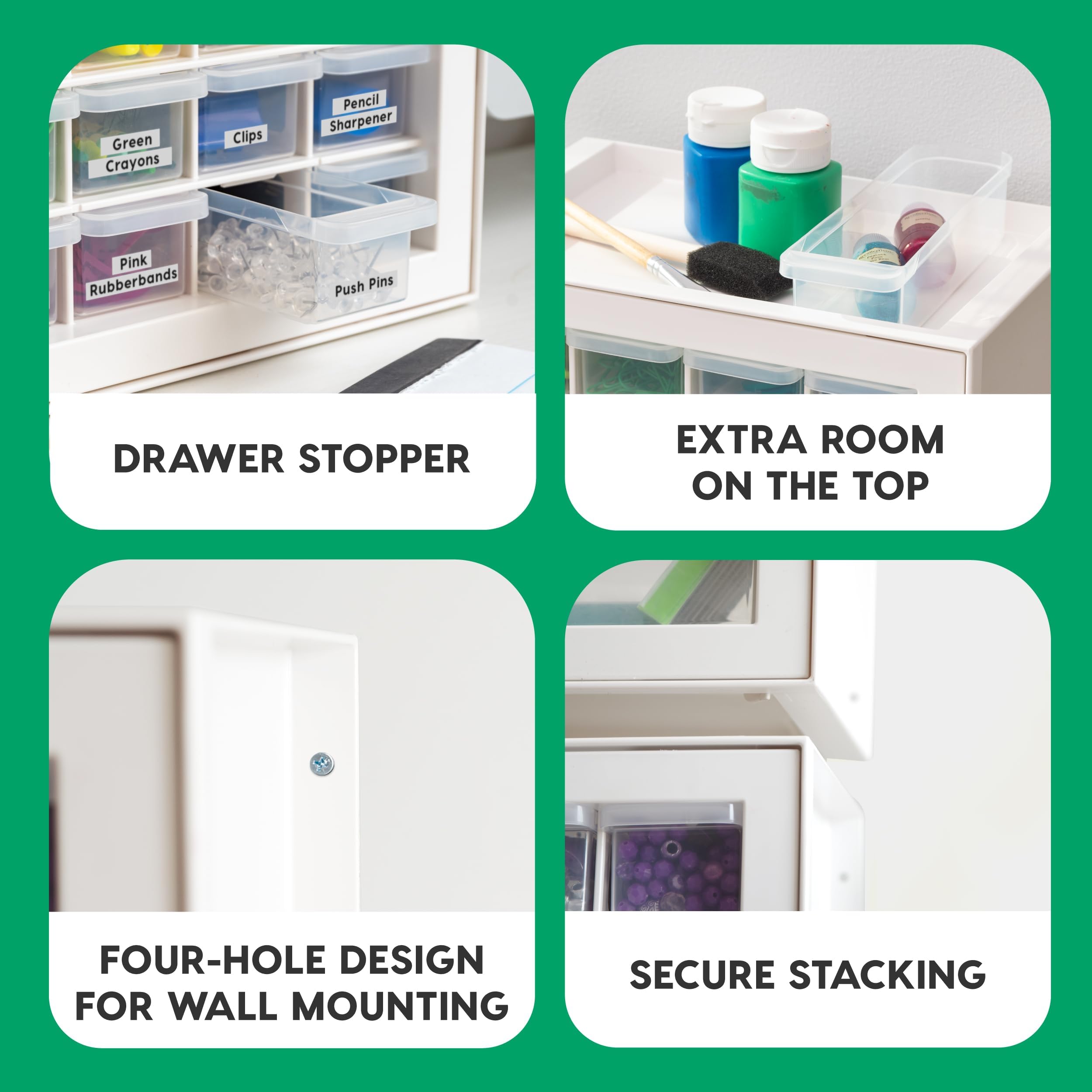 Foto 3 pulgar | Craft Cabinet Storage Iris Usa, 16 Cajones, Piezas De Color Blanco - Venta Internacional.