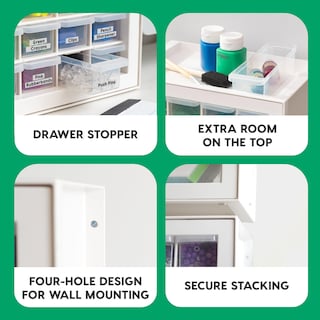 Foto 2 | Craft Cabinet Storage Iris Usa, 16 Cajones, Piezas De Color Blanco - Venta Internacional.
