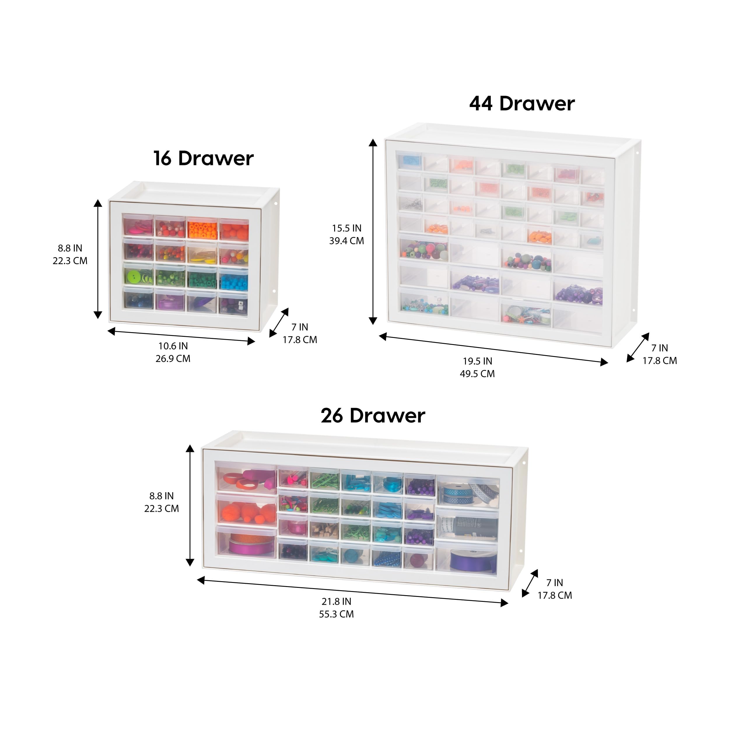 Foto 4 pulgar | Craft Cabinet Storage Iris Usa, 16 Cajones, Piezas De Color Blanco - Venta Internacional.
