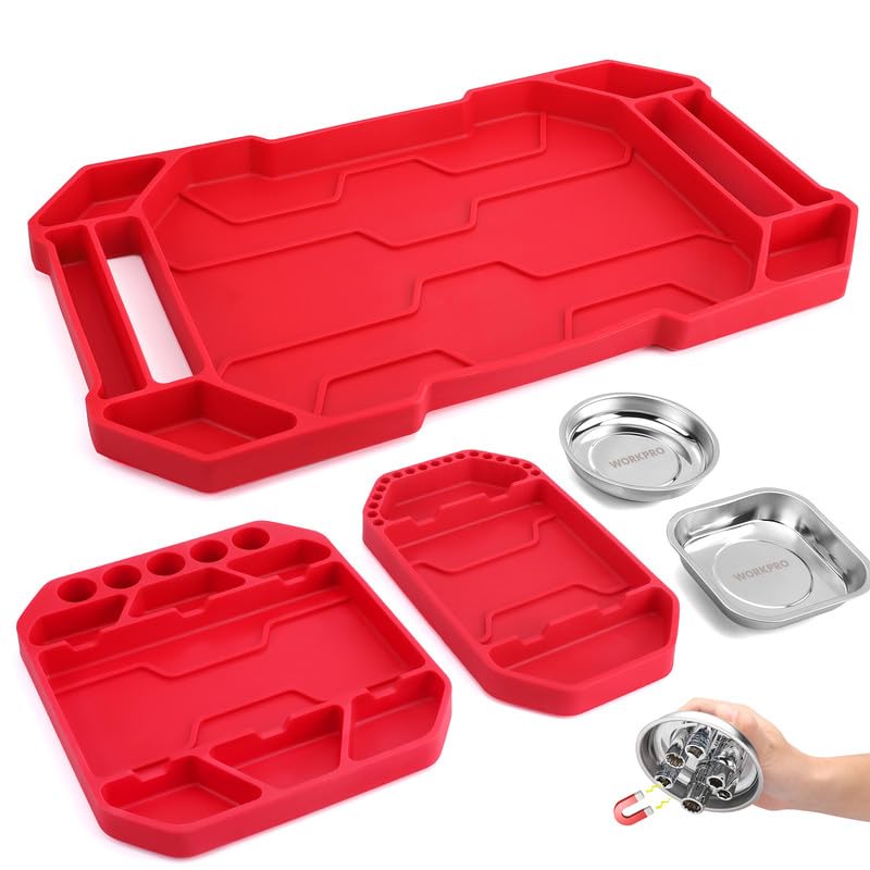 Foto 2 pulgar | Juego De Bandejas Para Herramientas Workpro De 5 Piezas Con Organizadores De Silicona - Venta Internacional.