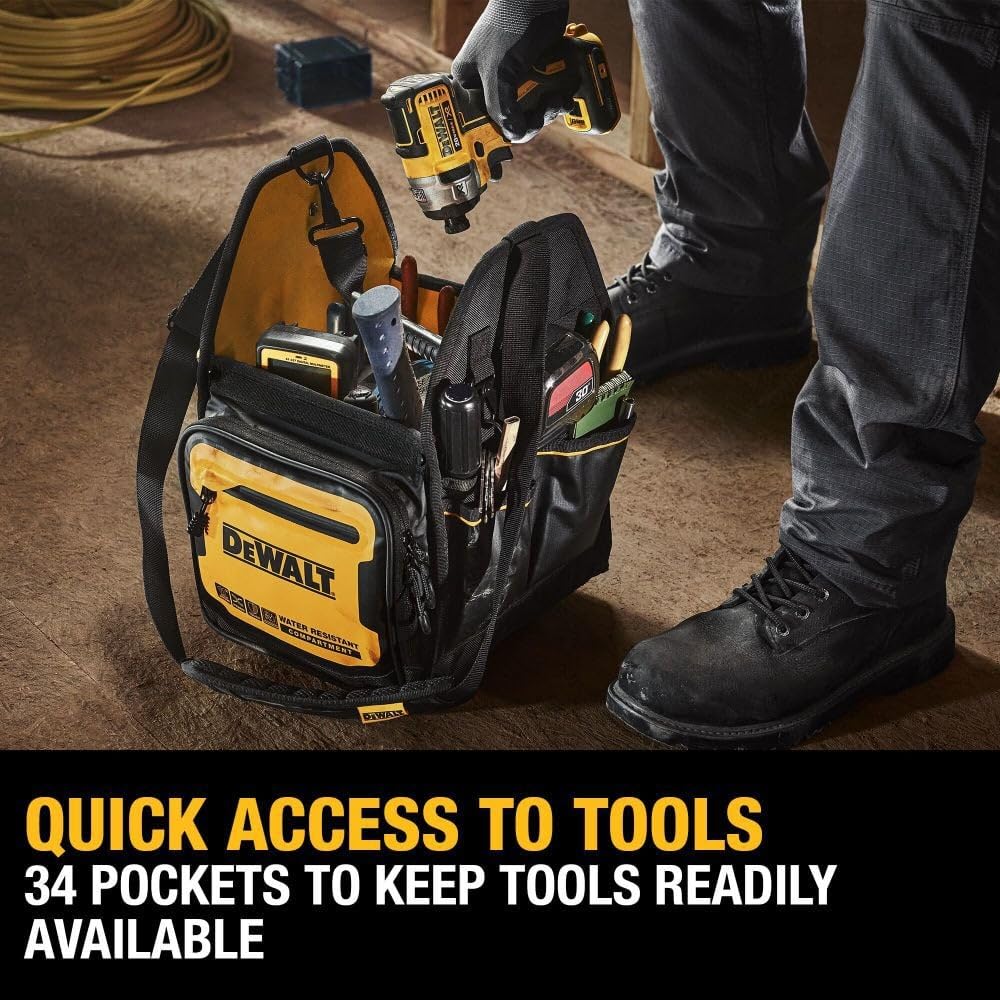 Foto 4 pulgar | Bolsa De Herramientas Dewalt Electrician Tote De 11 Pulgadas, Duradera Y Resistente Al Agua - Venta Internacional.