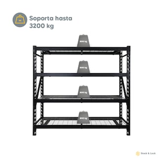 Foto 4 | Estante De 4 Niveles De Uso Rudo