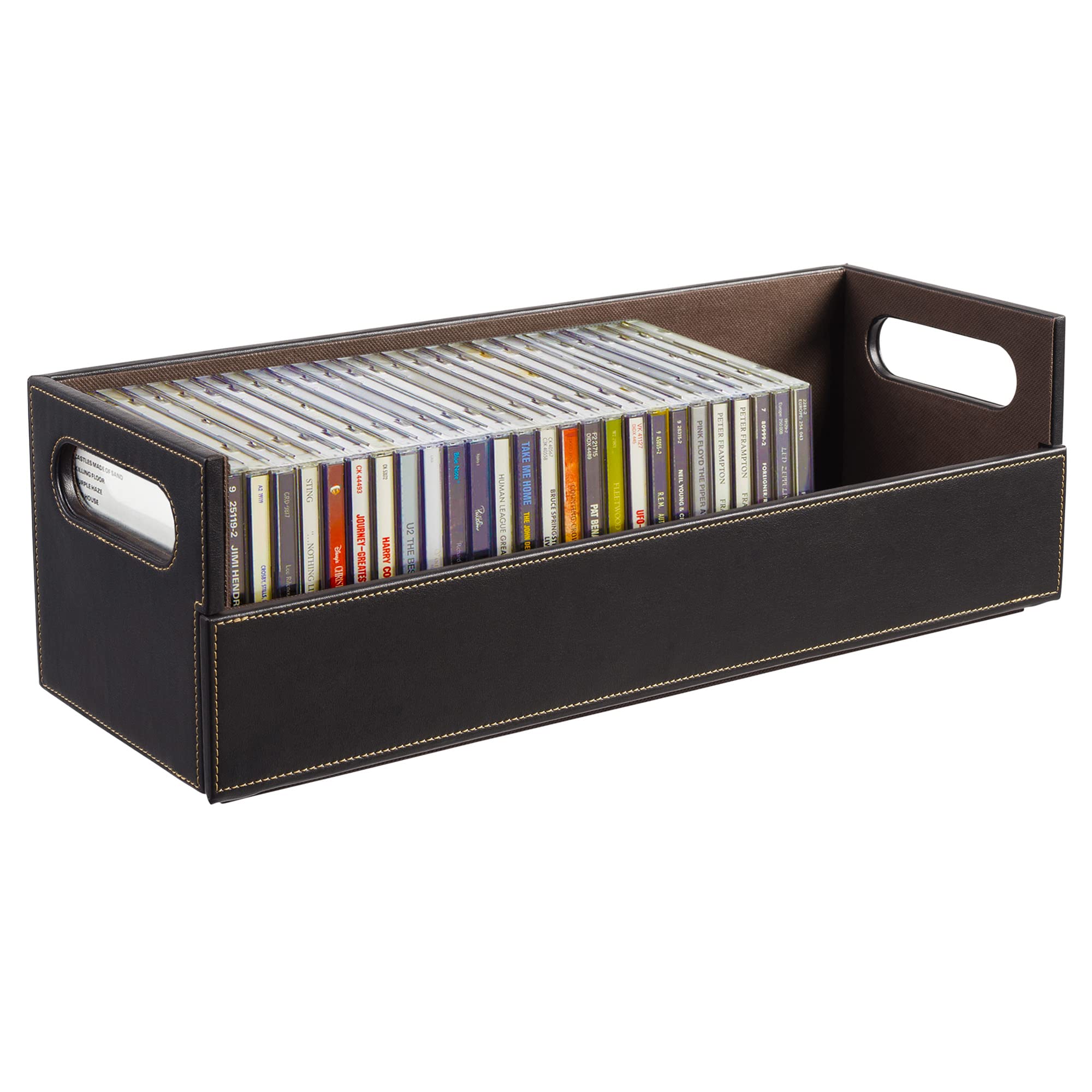 Foto 2 pulgar | Caja De Almacenamiento De Cd Stock Your Home Organizer Para 40 Cd  Color Marrón - Venta Internacional.