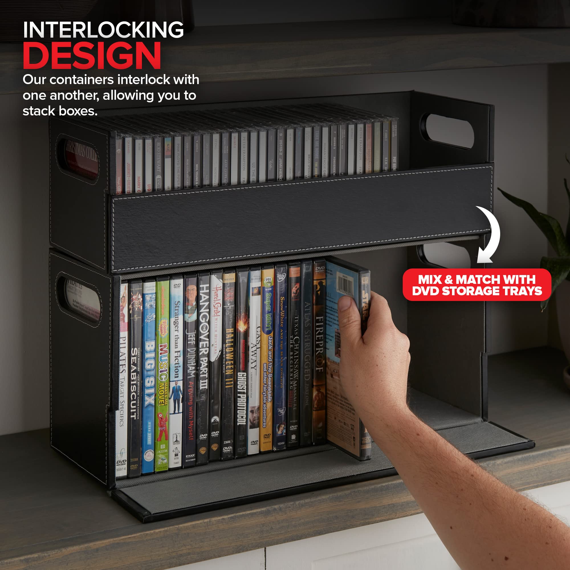 Foto 4 pulgar | Caja De Almacenamiento De Cd Stock Your Home Organizer Para 40 Cd - Venta Internacional.