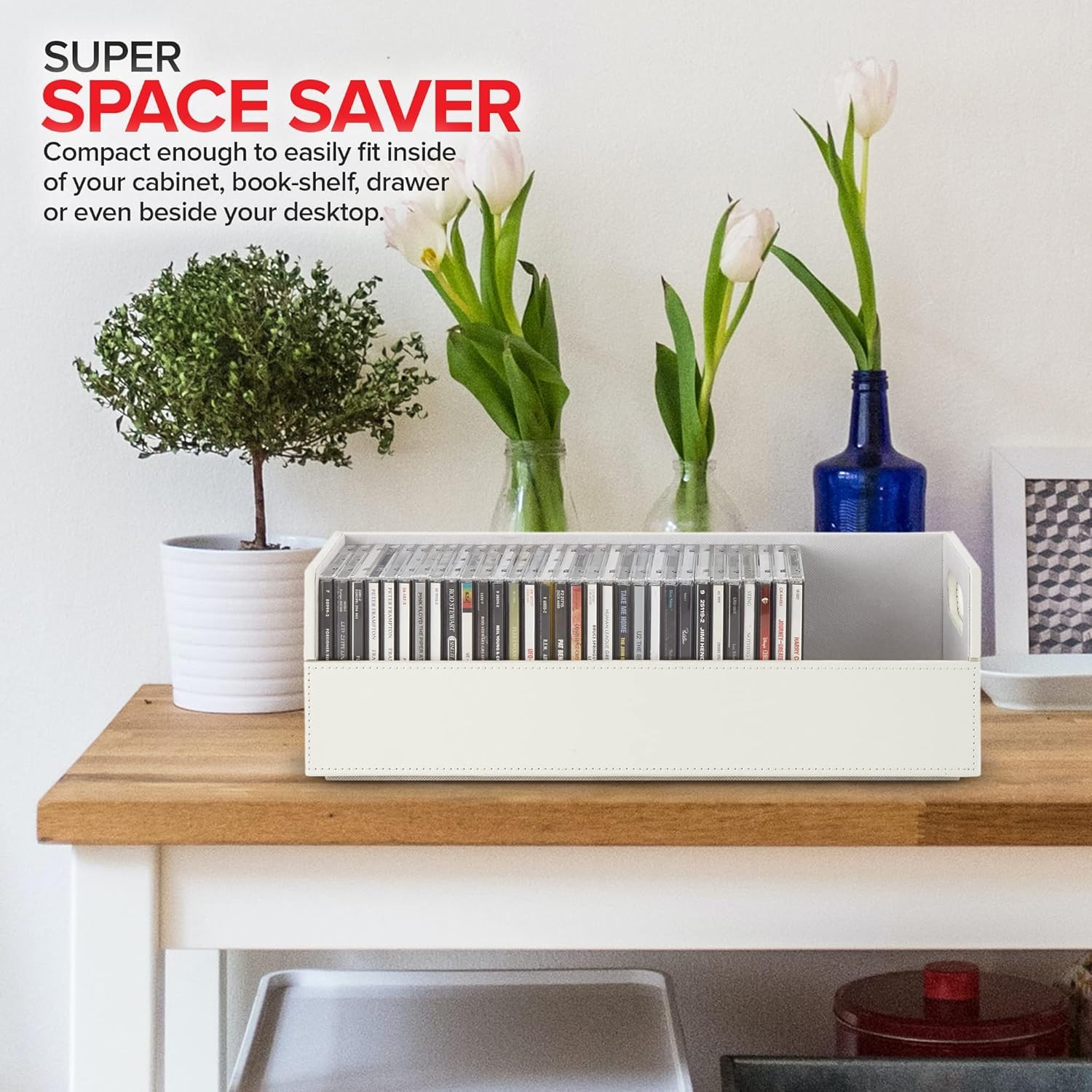 Foto 6 | Caja De Almacenamiento De Cd Stock Your Home Organizer Para 40 Cd - Venta Internacional.