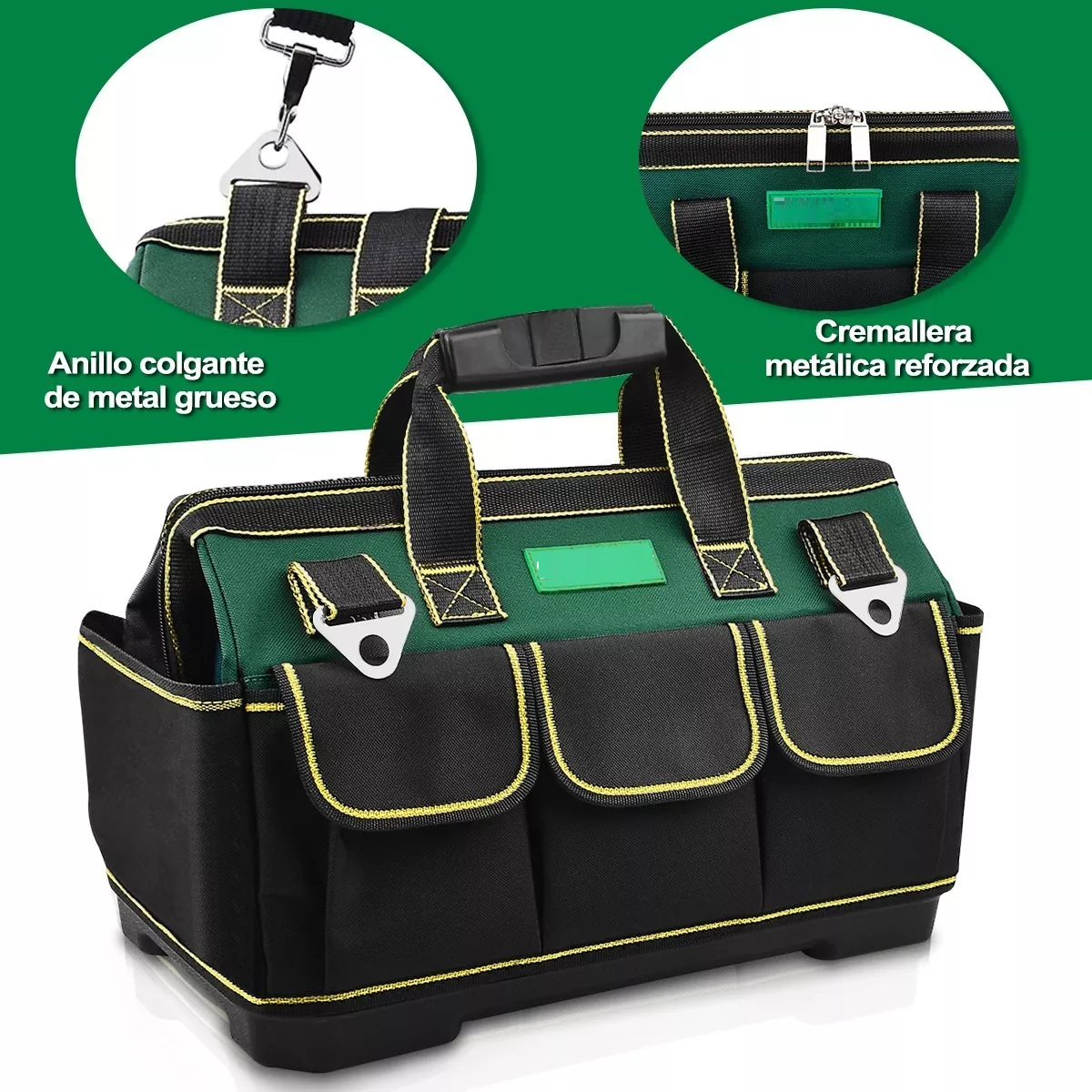 Foto 4 pulgar | Bolsa de Herramientas Eo Safe Imports Esi-5176 color Verde con Fondo Antideslizante