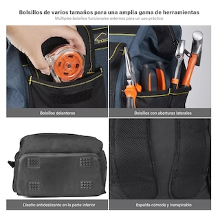 Foto 2 | Mochila Para Herramientas Gran Capacidad Y Antideslizante Eo Safe Imports Esi-9309 Multicolor