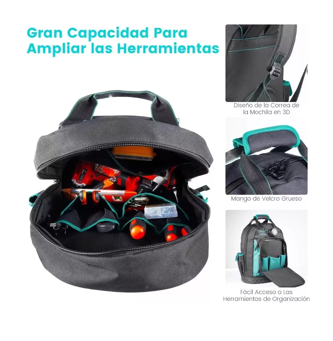 Foto 4 pulgar | Bolsa Mochila Portaherramientas Para Herramientas Organizado Verde