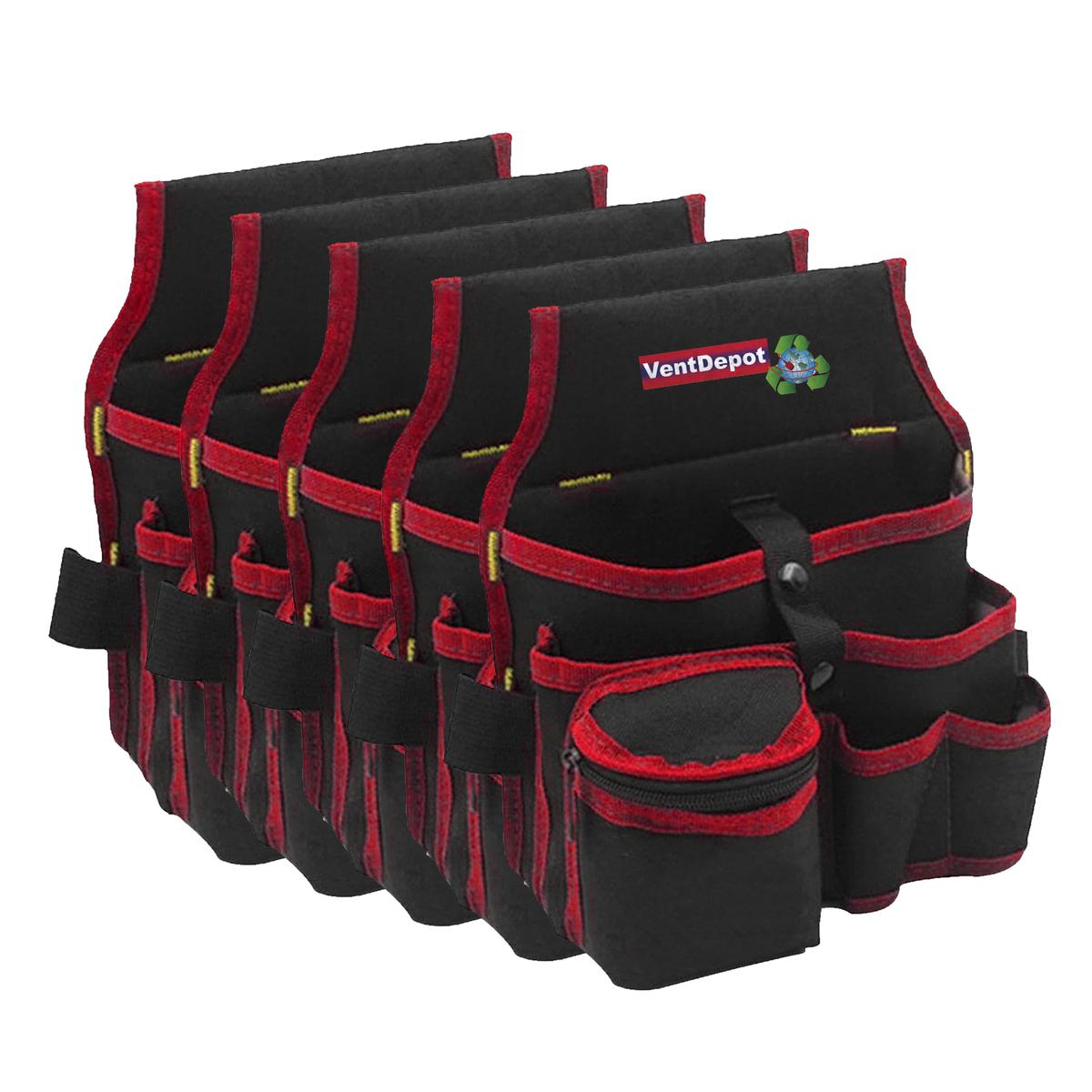 Estuche Tipo Cinturón Ventdepot  Mxorr-005 5 Piezas Negro Y Rojo