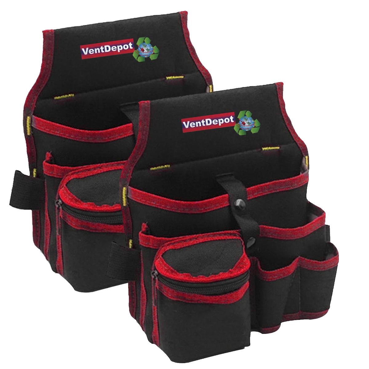 Bolsa Multifuncional Ventdepot  Mxorr-002 2 Piezas Negro Y Rojo