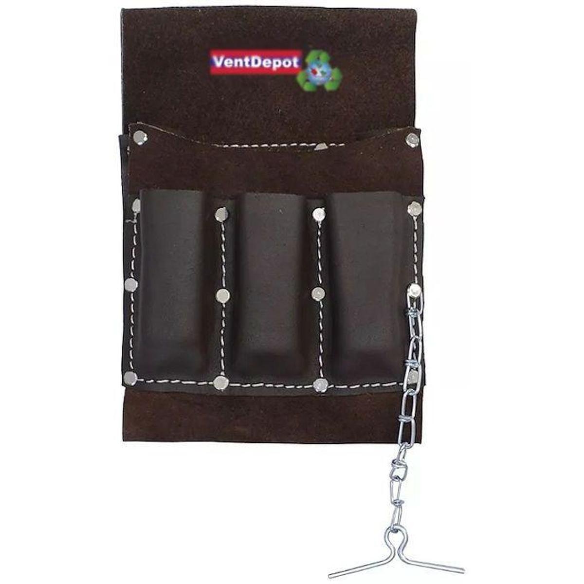 Estuche De Carnaza Y Vaqueta Ventdepot  Mxhpe-001 1 Pieza Café