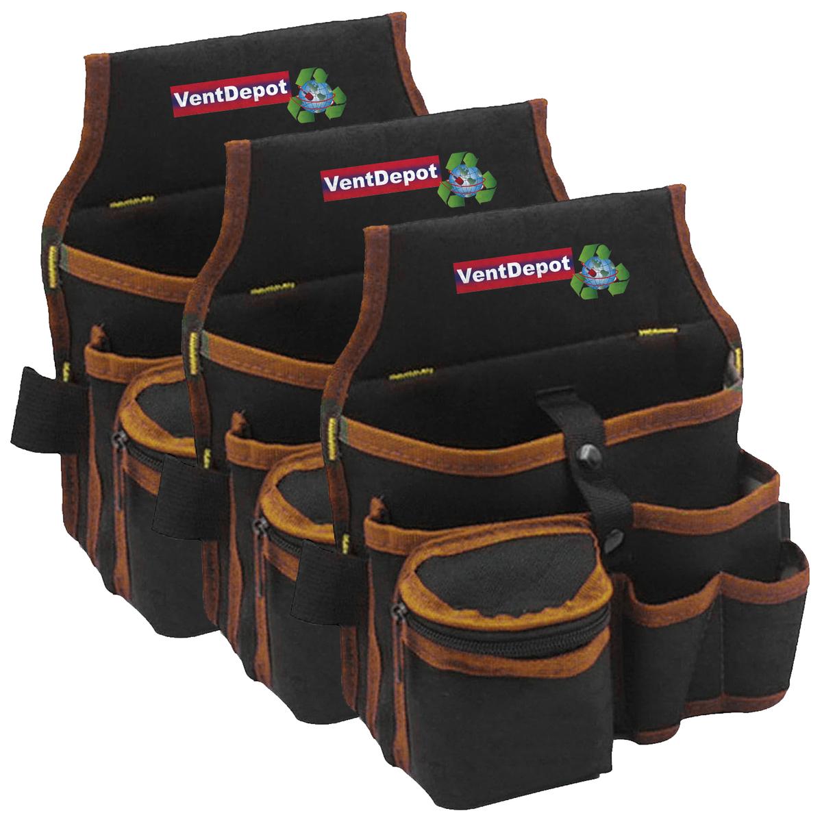 Bolsa De Herramientas Ventdepot  Mxsow-003 3 Piezas Negro Y Café