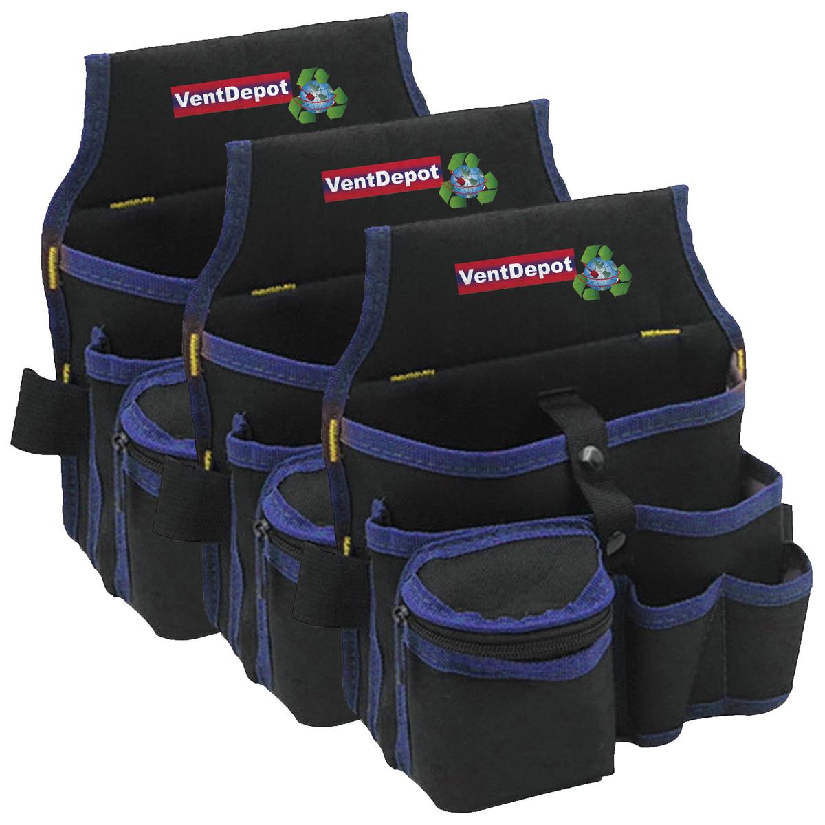 Bolsa De Herramientas Ventdepot  Mxtoe-003 3 Piezas Negro Y Azul