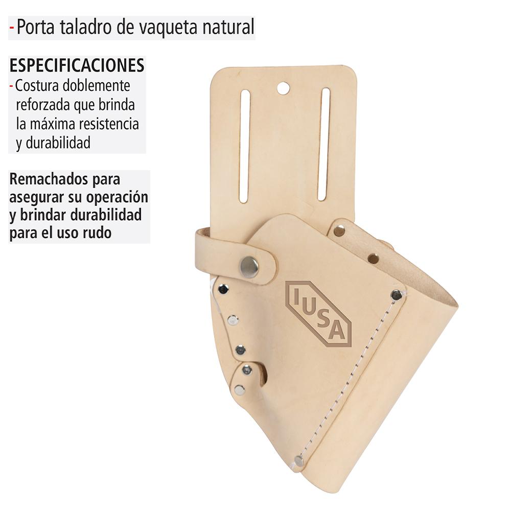 Foto 4 pulgar | Porta Taladro De Vaqueta Natural Iusa Color Beige