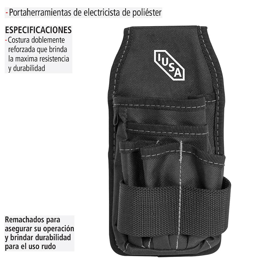 Foto 3 pulgar | Porta Herramientas Doble De Poliéster, 6 Compartimentos, Iusa