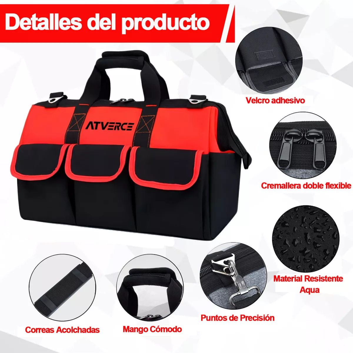 Foto 4 pulgar | Bolsa De Herramientas Electricista Duradera Y Resistente  Eo Safe Imports Esi-18373 Multicolor