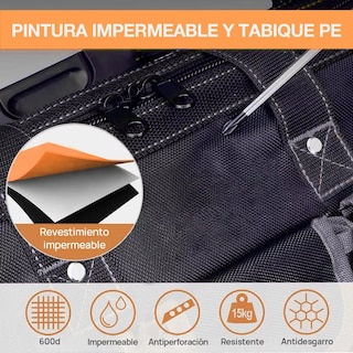 Foto 4 | Bolsa De Herramientas Mochila Electricista Multifuncional Eo Safe Imports Esi-18316 Negro