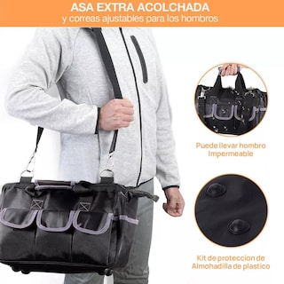 Foto 5 | Bolsa De Herramientas Mochila Electricista Multifuncional Eo Safe Imports Esi-18316 Negro