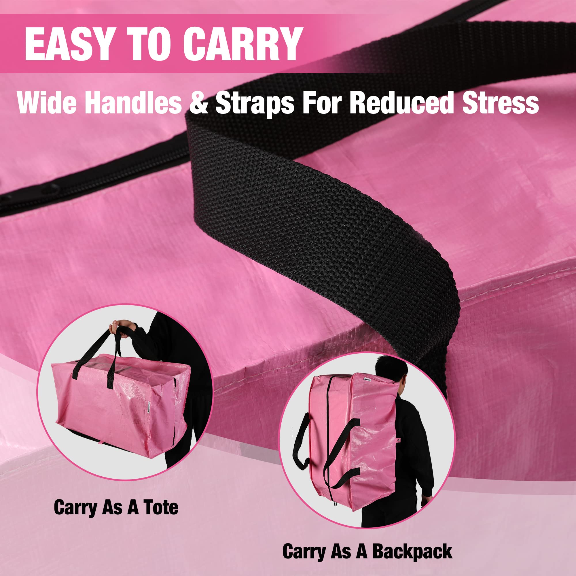 Foto 5 pulgar | Bolsas De Mudanza Workpro Extra Grandes, Paquete De 6 Con Cremalleras Y Asas - Venta Internacional.