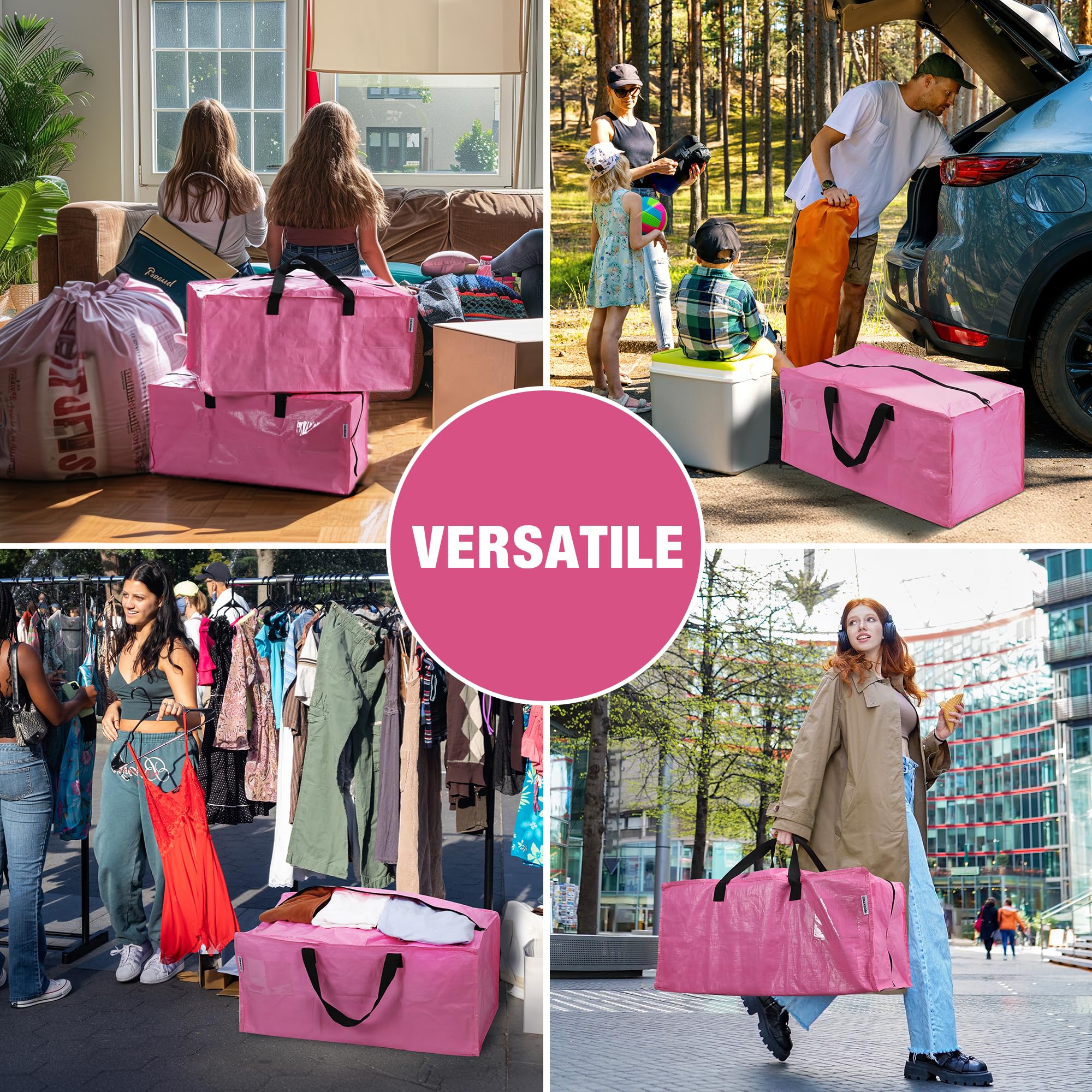 Foto 6 | Bolsas De Mudanza Workpro Extra Grandes, Paquete De 6 Con Cremalleras Y Asas - Venta Internacional.