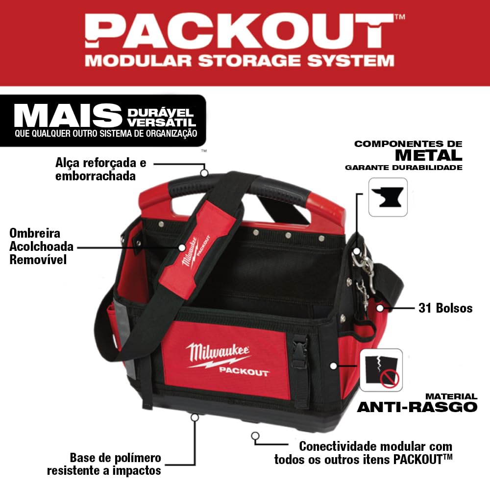 Foto 3 pulgar | Bolsa De Almacenamiento Milwaukee Packout 48-22-8315 Con 31 Bolsillos - Venta Internacional.